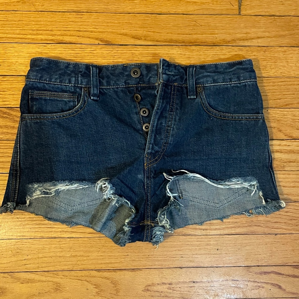Free People Jean Cutoff Shorts, Sz 27